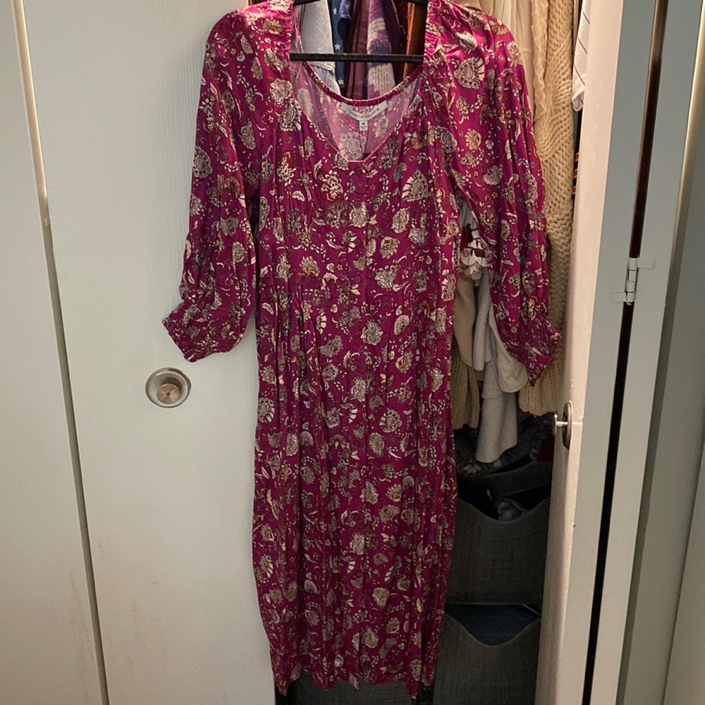 Fuchsia midi dress
